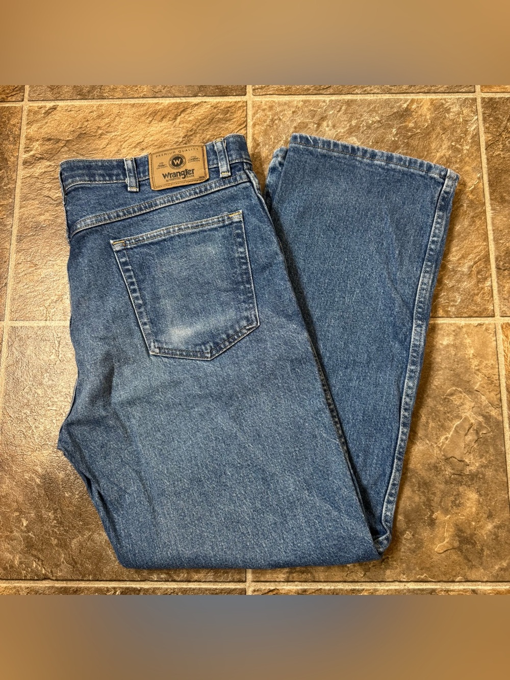 Wrangler Authentics Jeans Men 36x29 Blue Regular Fit Straight Comfort Flex Waist
